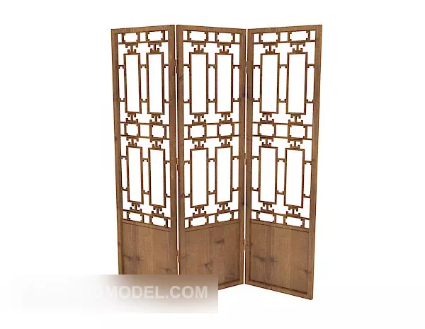 Solid Wood Chinese Style Screen 3d model Solid Wood Chinese Style Screen 3d model