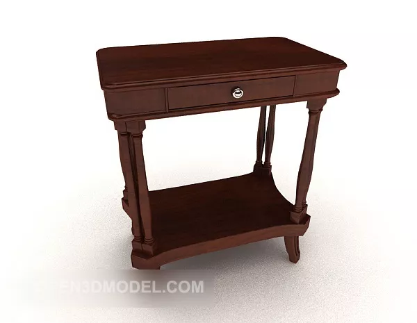 Solid Wood European Chest Of Drawer 3d model Solid Wood European Chest Of Drawer 3d model