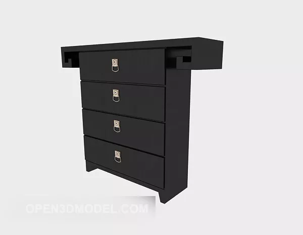 Solid Wood Bedroom Storage Cabinet 3d model Solid Wood Bedroom Storage Cabinet 3d model