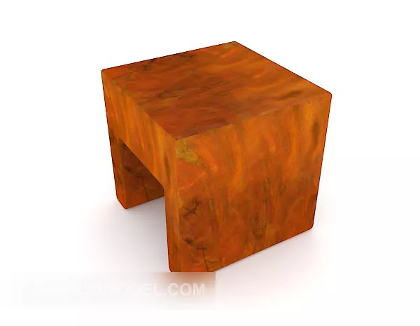 Solid Wood Bench 3d model Solid Wood Bench 3d model