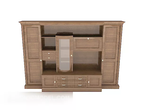 Solid Wood Bookcases, Display Cabinets 3d model Solid Wood Bookcases, Display Cabinets 3d model