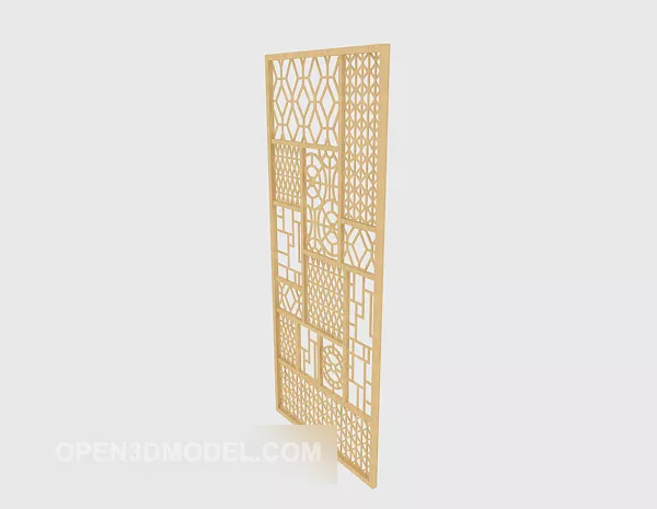 Solid Wood Carving Panel 3d model Solid Wood Carving Panel 3d model