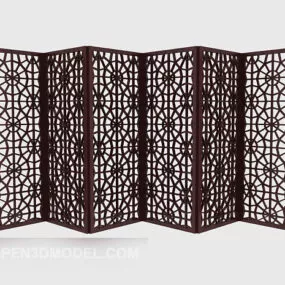Solid Wood Brown Screen 3d model
