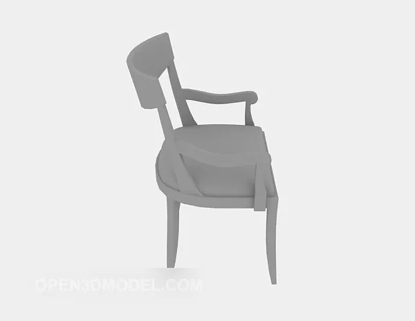 Solid Wood Chair Vintage 3d model Solid Wood Chair Vintage 3d model
