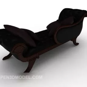 Solid Wood Lounge Chair 3d model