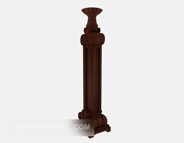 Solid wood vintage column 3d model Solid wood vintage column 3d model