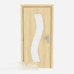 Solid Wood Common Home Door Furniture 3d model