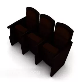 Solid Wood Conference Chair 3d model