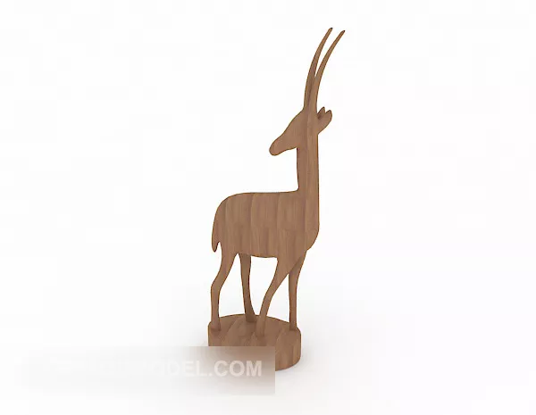 Mule Deer Head Decoration 3d model