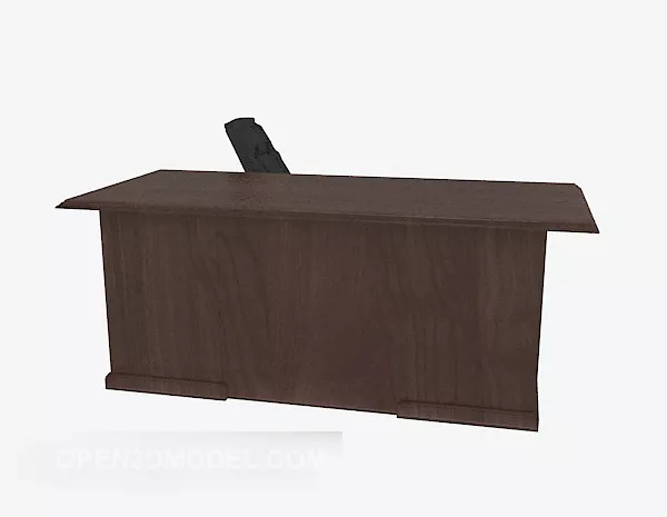 Solid Wood Desk 3d model Solid Wood Desk 3d model