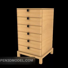Solid Wood Drawer Cabinet 3d model
