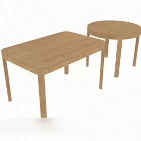 Solid Wood Edge A Few, Side Table 3d model