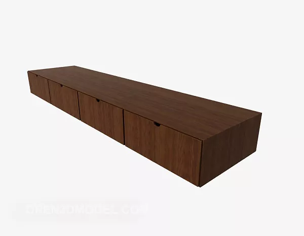 Solid Wood Embedded Wall Cabinet 3d model Solid Wood Embedded Wall Cabinet 3d model