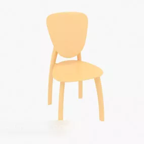 Solid Wood Family Dining Table And Chair 3d model
