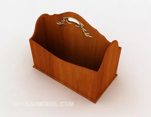 Solid Wood File Storage Box 3d model Solid Wood File Storage Box 3d model