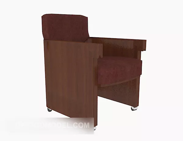 Solid Wood Guest Office Chair 3d model Solid Wood Guest Office Chair 3d model