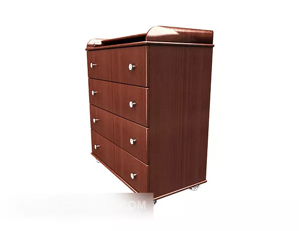 Solid Wood Hall Cabinet 3d model Solid Wood Hall Cabinet 3d model