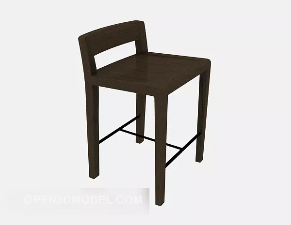 Solid Wood High Chair 3d model Solid Wood High Chair 3d model