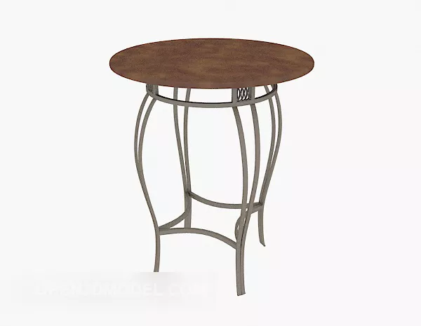Solid Wood High Table 3d model Solid Wood High Table 3d model