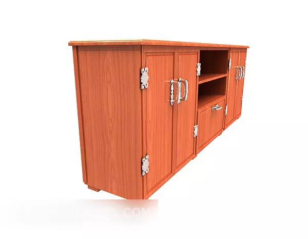 Solid Wood Home Tv Cabinet 3d model Solid Wood Home Tv Cabinet 3d model