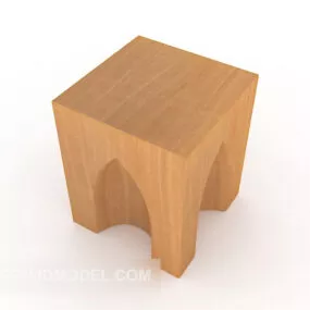 Solid Wood Home Bench 3d model