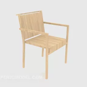Solid Wood Home Dining Chair 3d model