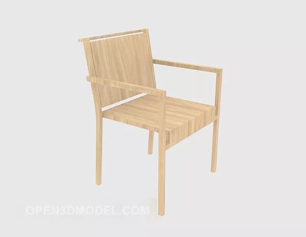 Solid Wood Home Dining Chair 3d model Solid Wood Home Dining Chair 3d model