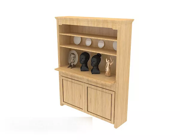 Solid Wood Home Display Cabinet 3d model Solid Wood Home Display Cabinet 3d model