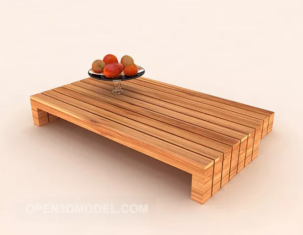 Solid Wood Home Simple Coffee Table 3d model Solid Wood Home Simple Coffee Table 3d model