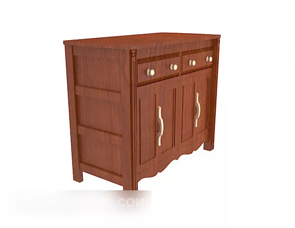 Solid Locker Wooden 3d model Solid Locker Wooden 3d model