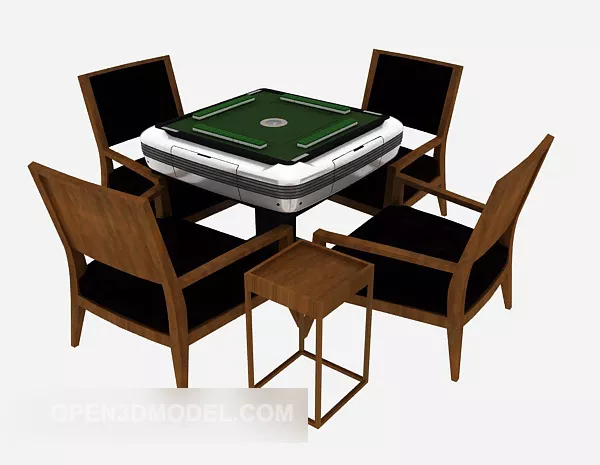 Solid Wood Mahjong Table 3d model Solid Wood Mahjong Table 3d model