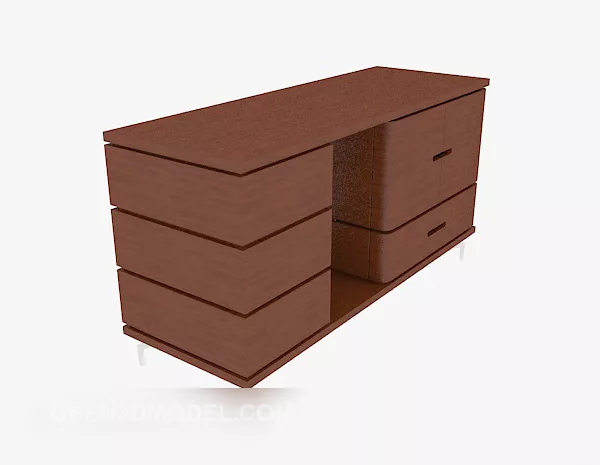Minimalist Style Desk Mahogany 3d model Minimalist Style Desk Mahogany 3d model