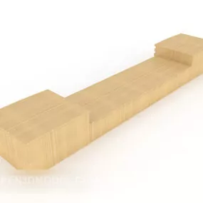 Solid Wood Modern Tv Cabinet 3d model