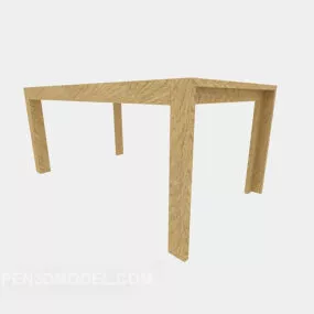 Solid Wood Modern Side Table 3d model