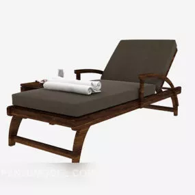 Solid Wood Modern Simple Lounge Chair 3d model