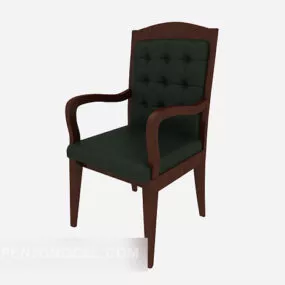 Solid Wood Office Chair 3d model