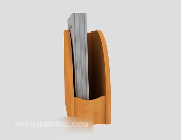 Solid Wood Office Folder 3d model Solid Wood Office Folder 3d model