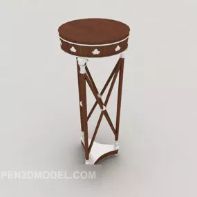 Solid Wood Potted Planting Rack 3d model