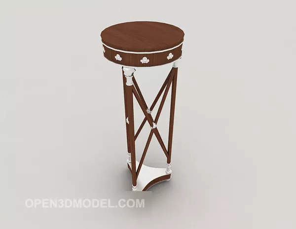 Rack For Flower Pot Wheels Shape 3d model