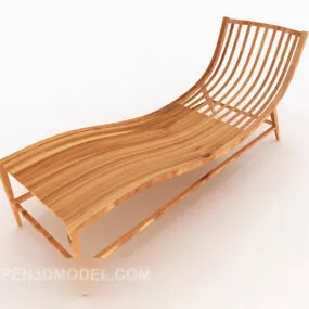 Solid Wood Recliner 3d model
