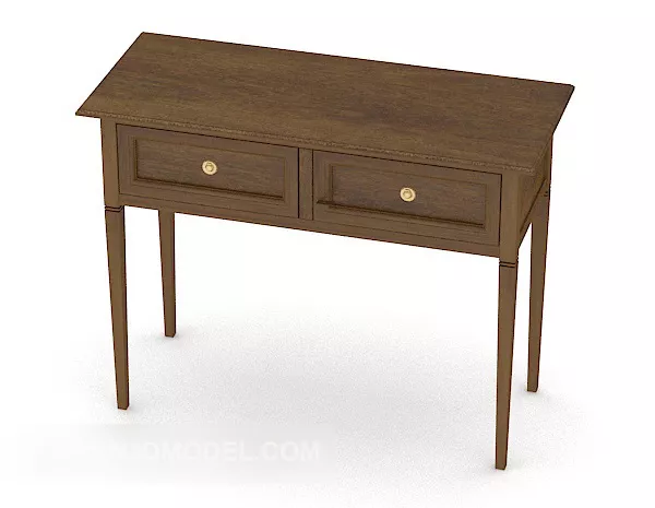 Solid Wood School Desk 3d model Solid Wood School Desk 3d model