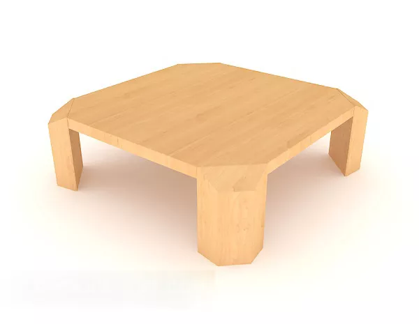 Solid Wood Side Table 3d model Solid Wood Side Table 3d model