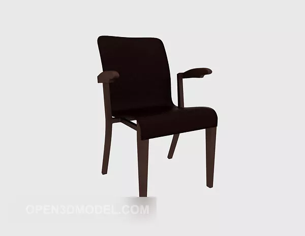 Solid Wood Simple Armchair 3d model Solid Wood Simple Armchair 3d model