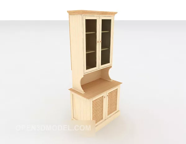 Solid Wood Simple Cabinet 3d model Solid Wood Simple Cabinet 3d model