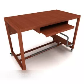 Solid Wood Simple Desk 3d model