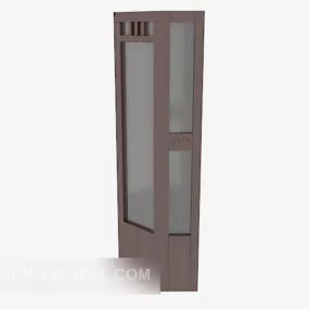 Solid Wood Simple Display Cabinet 3d model