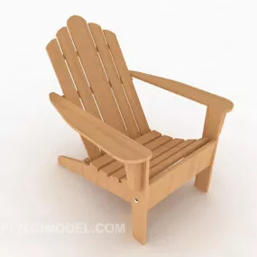 Solid Wood Simple Home Chair Furniture 3d model