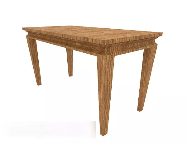 Solid Wood Simple Home Dining Table 3d model Solid Wood Simple Home Dining Table 3d model