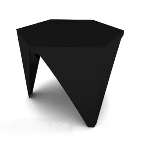 Solid Wood Simple Leisure Stool 3d model