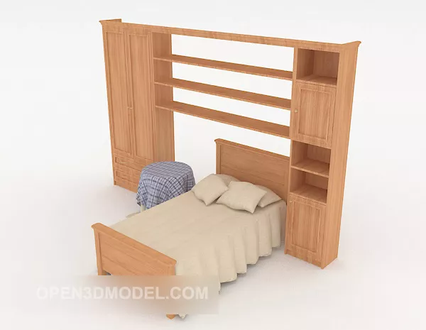 Bookcase Office Cabinet Classic Style 3d model